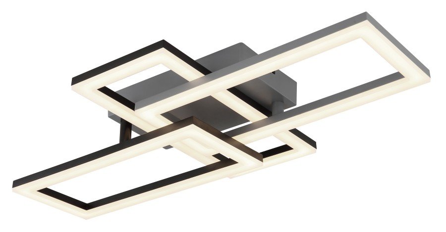 Pakabinamas LED šviestuvas GLOBO Sapena, 24W, 230V, 4000K, 1800lm, pilkos spalvos, 614 x 341 x 93 mm, 67328-24OC