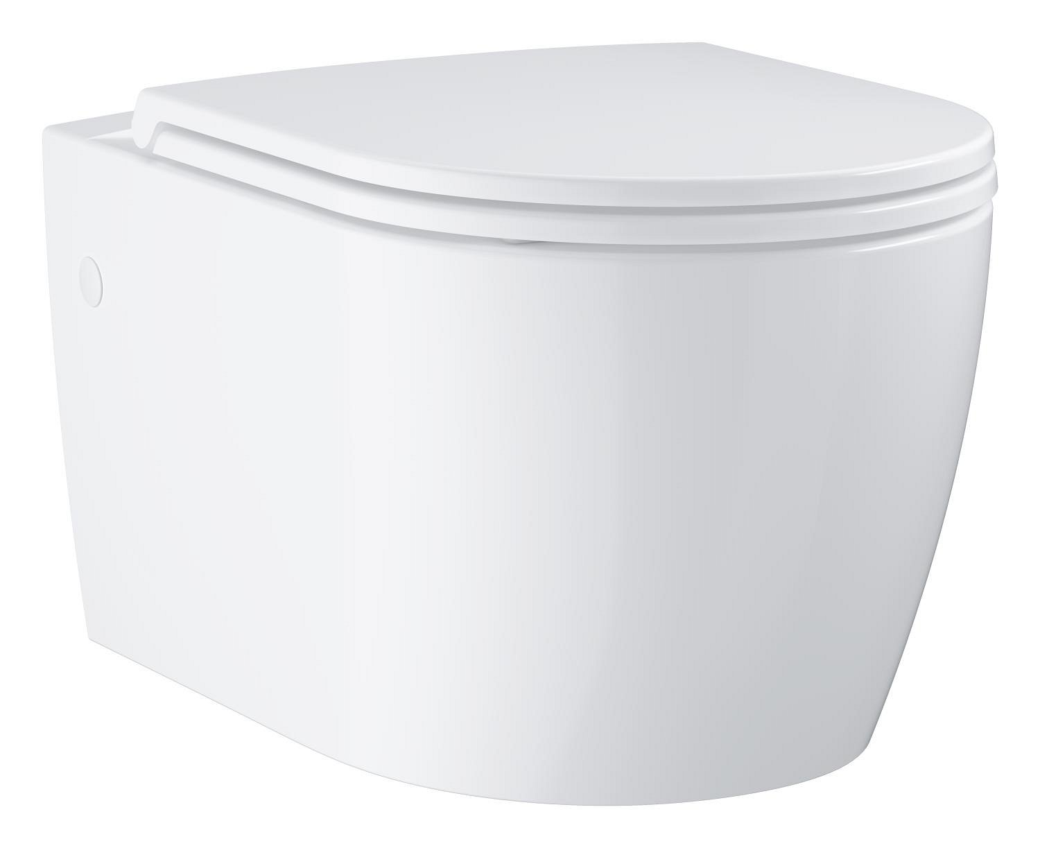 Klozetas GROHE START ROUND CERAMIC, pakabinamas, berėmis, lėtai nusileidžiantis dangtis, greito nuėmimo f-ja, baltas, 103848SH00