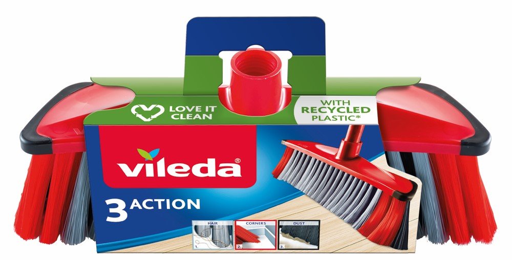Grindų šlavimo šepetys VILEDA 3in1, be koto