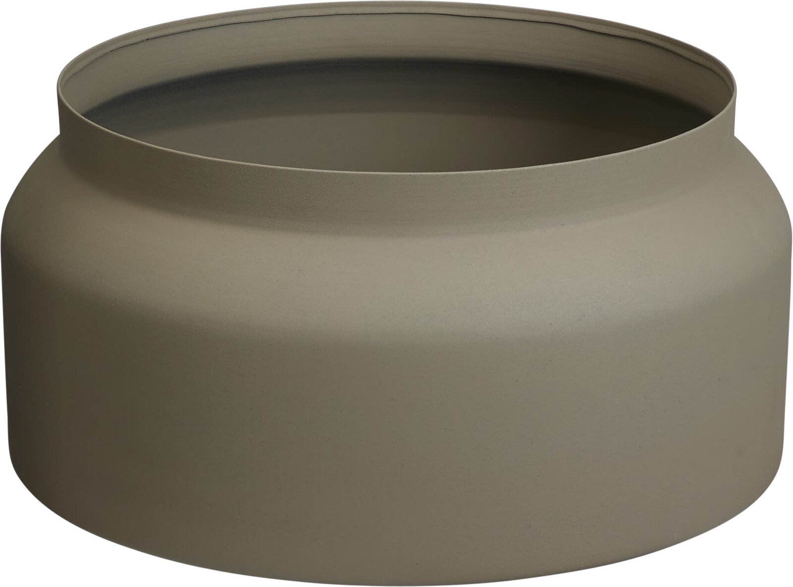 Lauko vazonas Puodynė, metalinis, rudos sp., 33 x 33 x 28 cm.