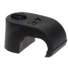 Laikiklis kabeliui BALTPLAST 5X8/25J, 5x8 mm, su vinuku, plokščiam kabeliui, juodos sp., 25 vnt.