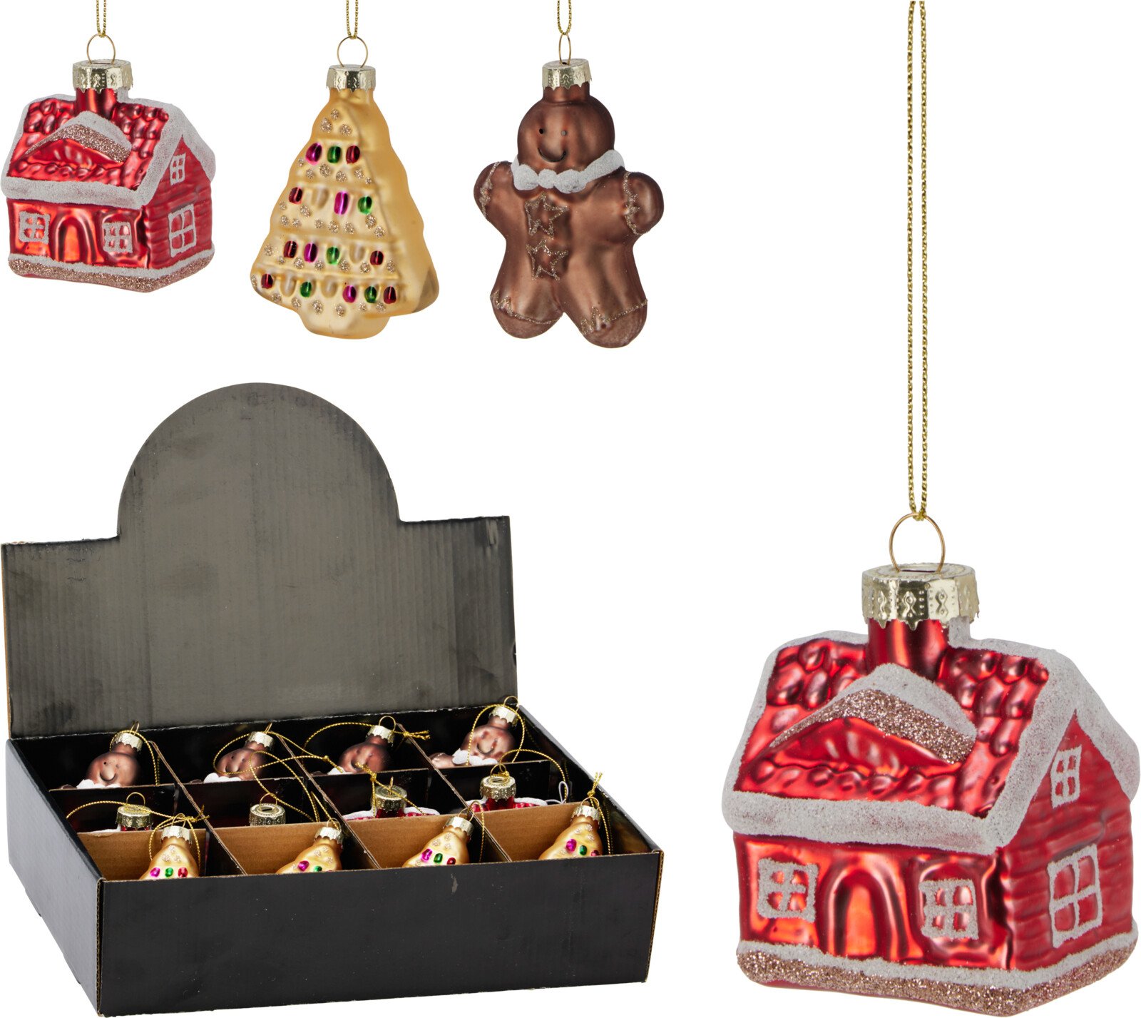 Eglutės žaisliukas Figūrėlės, stiklas, 3 skirtingi dizainai