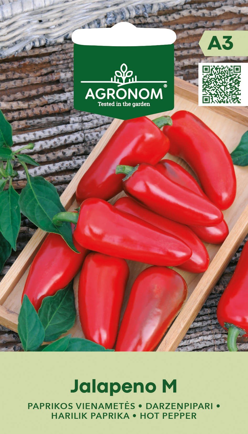 Daržovių sėklos, AGRONOM paprikos vienametės JALAPENO M, 1 g.