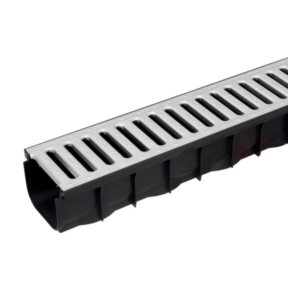Plastikinis latakas Dakota MIDI 84 su Magnelis® plieno grotelėmis, 1000x121x84 mm