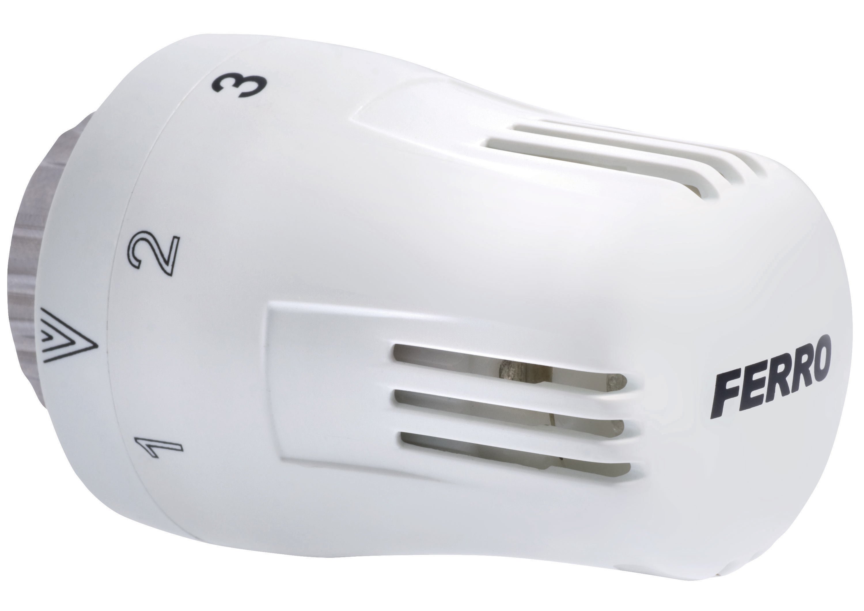 Termostatinė radiatoriaus galvutė FERRO, M30 × 1,5, balta, 0–28 °C, GT10