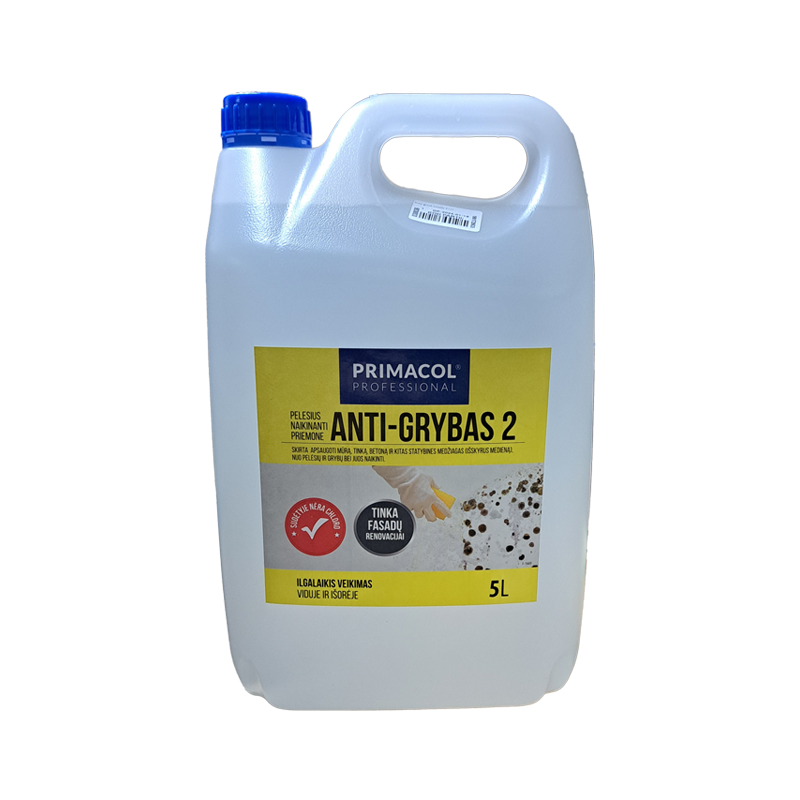 Valiklis PRIMACOL Anti-Grybas, 5 l, skirtas samanoms, pelėsiams valyti