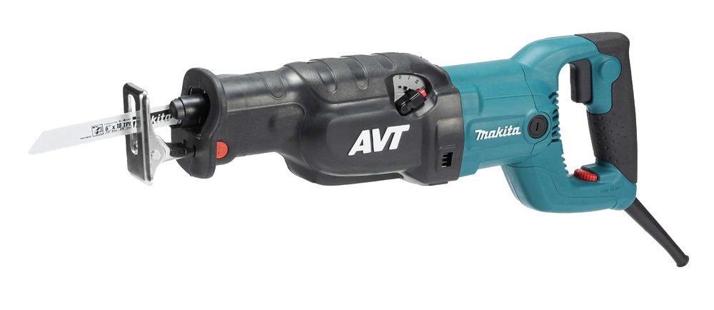 Tiesinis pjūklas MAKITA JR3070CT, galia 1510 W, 0-2800 min-1, švytuoklinio pjovimo funkcija, AVT, greitai keičiami pjūkleliai 4,6 kg