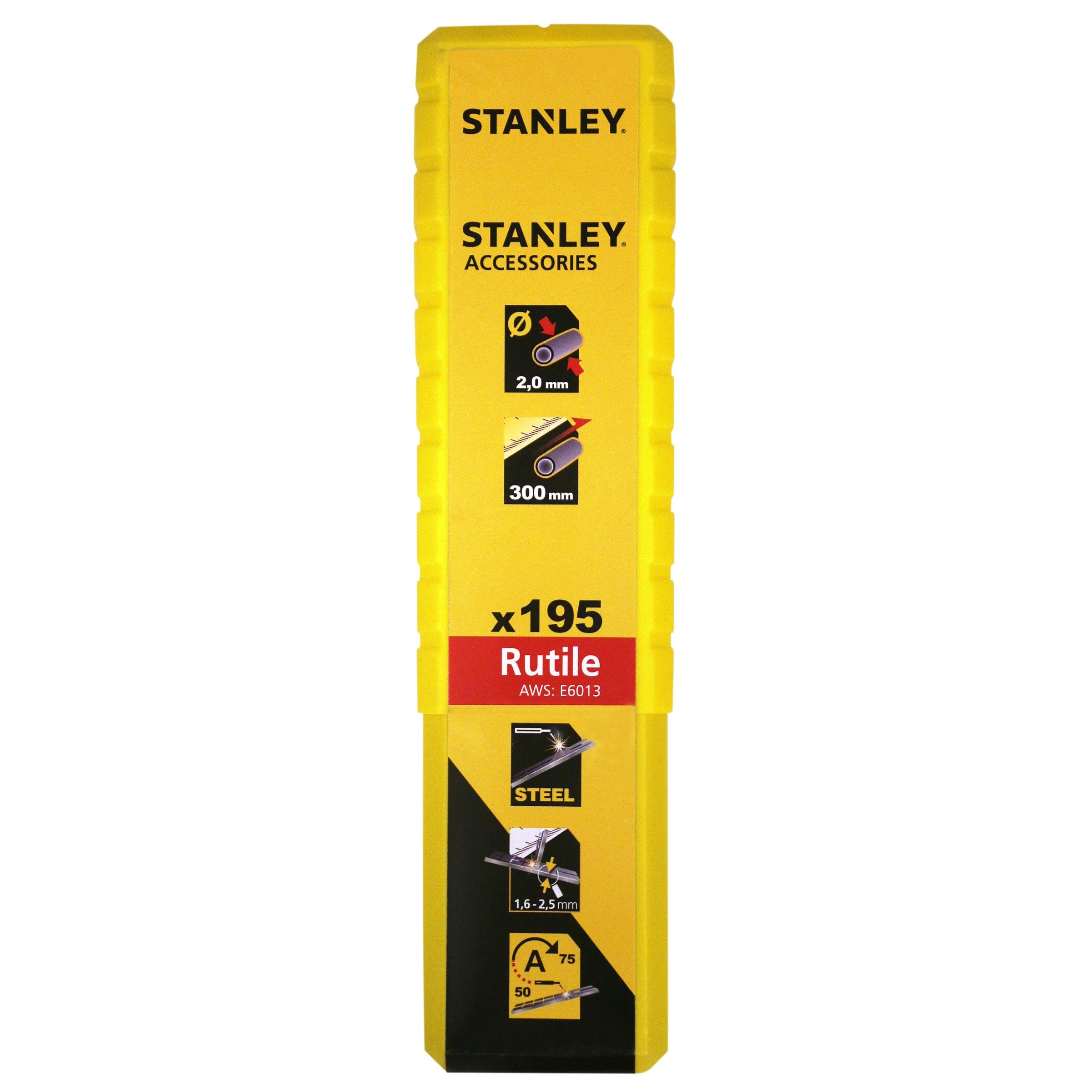 Plieno suvirinimo elektrodai STANLEY ADV R, anglinis ir mažai legiruotas, 2 mm, 195 vnt.