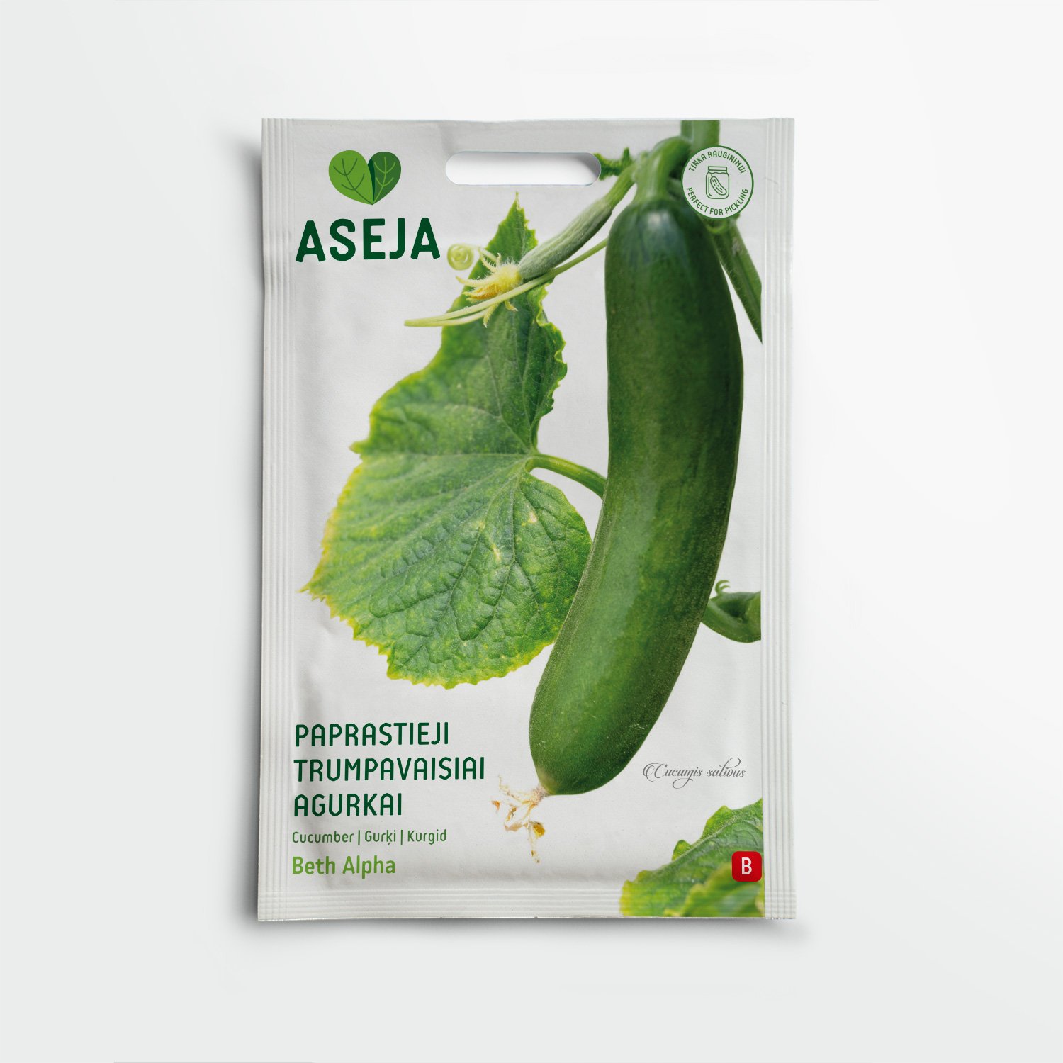 Paprastieji trumpavaisiai agurkai Beth Alpha, ASEJA, 0,75 g, 20-0192 (B)