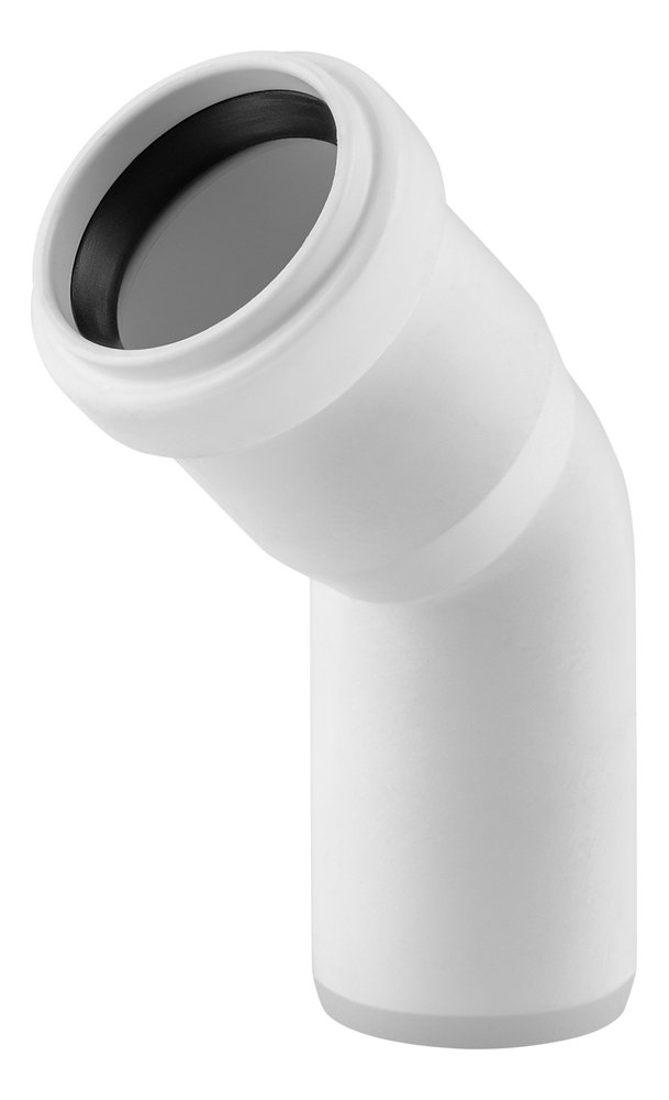 Balta vidaus nuotekų alkūnė MAGNAPLAST HTPLUS, DN50/30° 