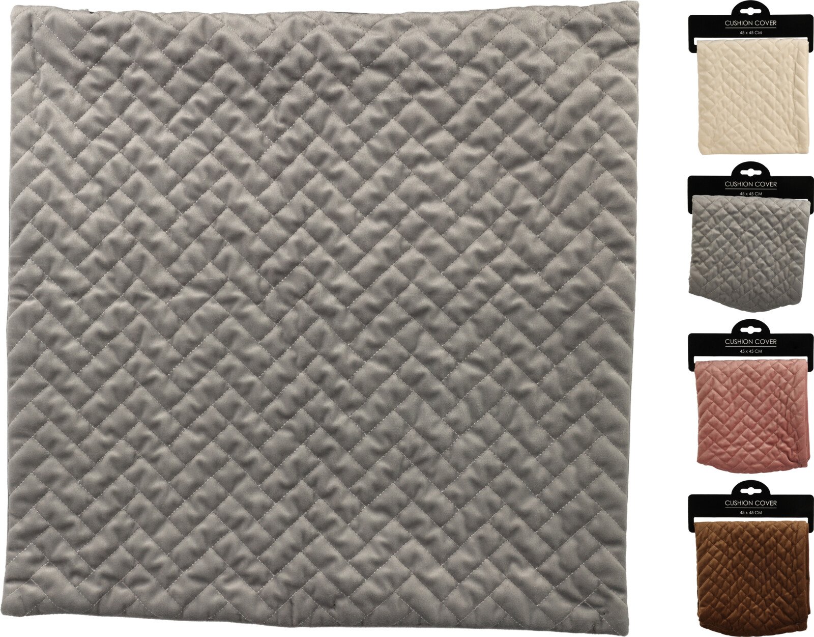 Dekoratyvinių pagalvėlių užvalkalas, aksominio audinio, 4 skirtingos sp., 45 x 45 cm