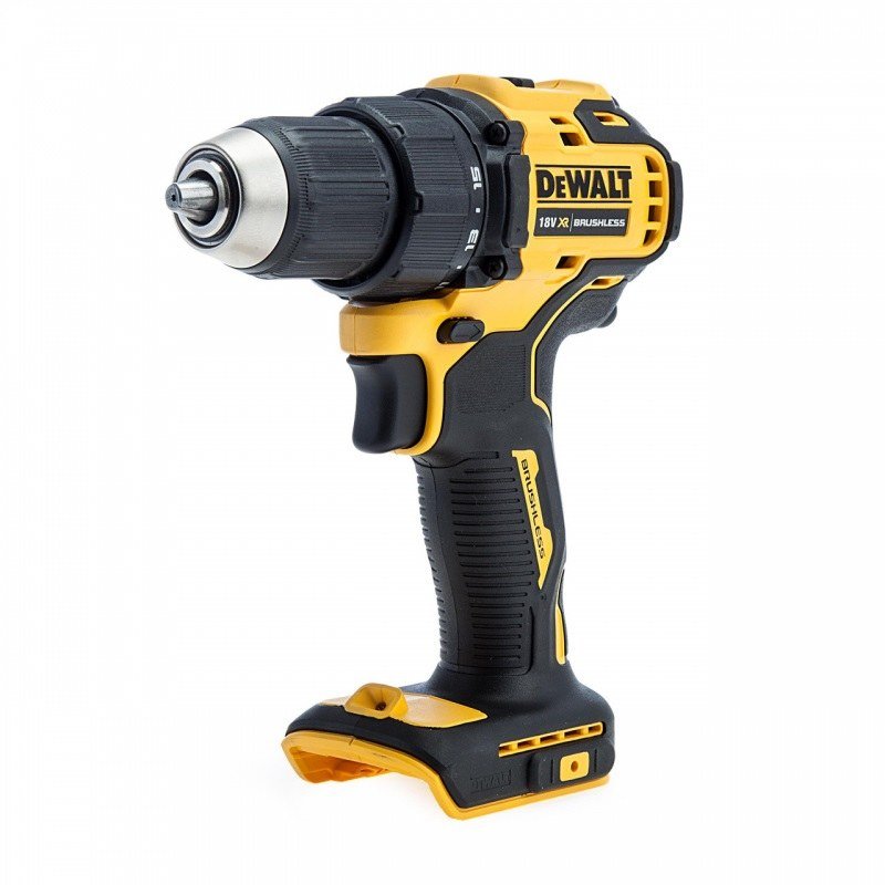 Akumuliatorinis bešepetėlinis gręžtuvas DEWALT DCD708N-XJ, maks. sukimo momentas 63 Nm, 18 V, be akumuliatorių ir kroviklio, lagamine