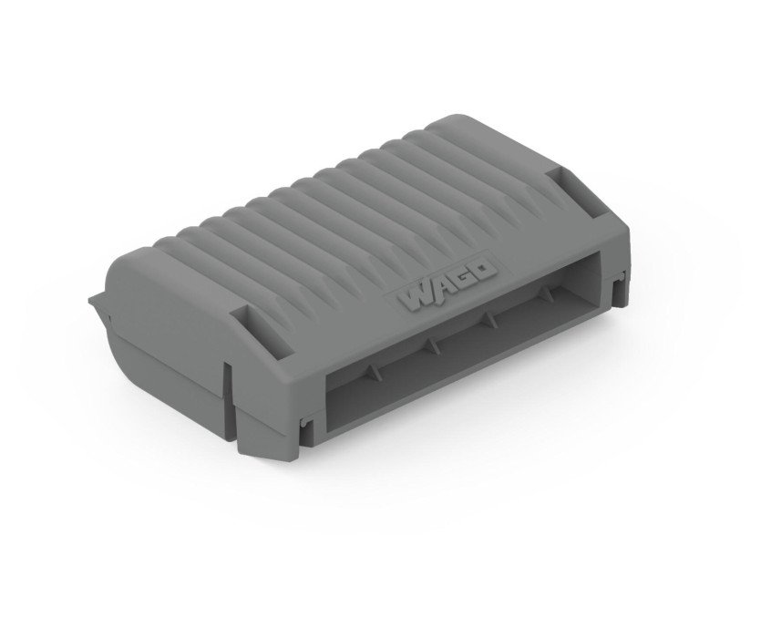Hermetinė dėžutė WAGO Gelbox-3, IPX8, 33,6x17,8x52,7 mm, 4mm, 1 vnt. pilkos sp.