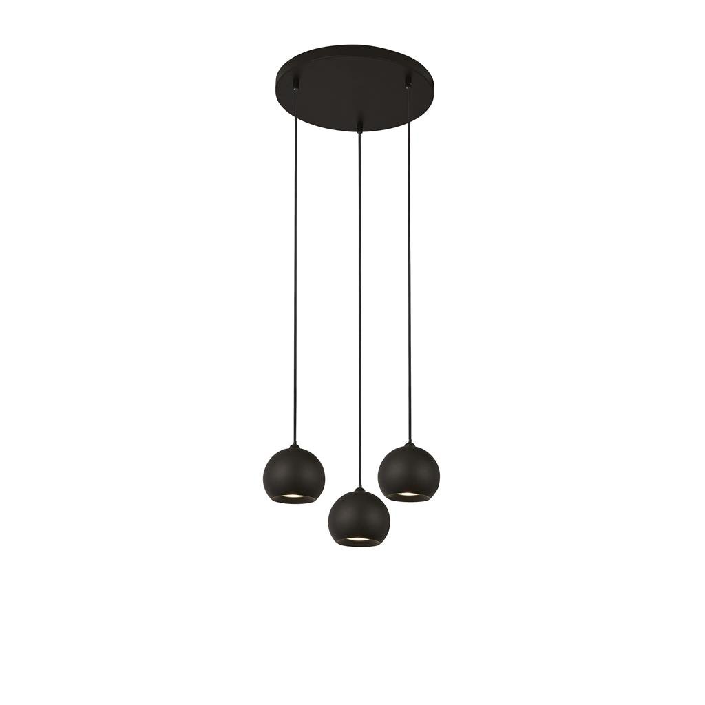 Pakabinamas šviestuvas SEARCHLIGHT Eindhoven, 3LT, GU10, 1x50W, AXPxG 200x39x39 cm, smėlio juodos sp., 1014-3BK