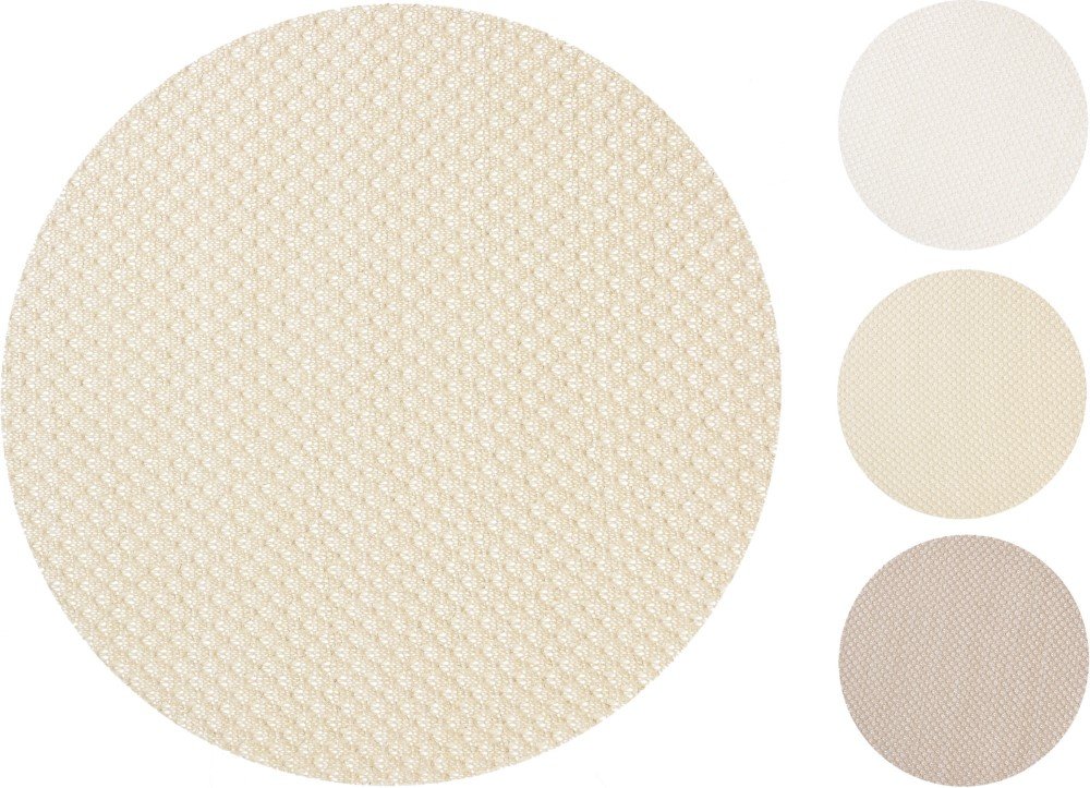 Stalo padėkliukas, apvalus, 3 skirtingos spalvos: auksinė/sidabrinė/šampaninė, skersmuo 38 cm