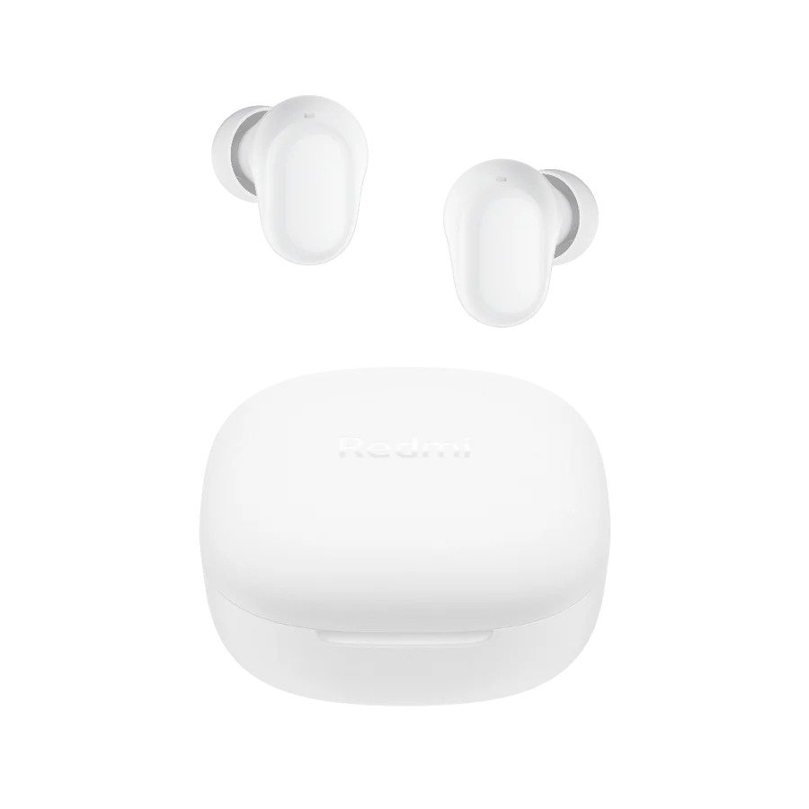 Įkraunamos belaidės ausinės XIAOMI Redmi Buds 6 Play, 600 mAh, Type-C įkrovimo jungtis, veikimo laikas iki 36val., Bluetooth 5.4., baltos sp., BHR8773GL