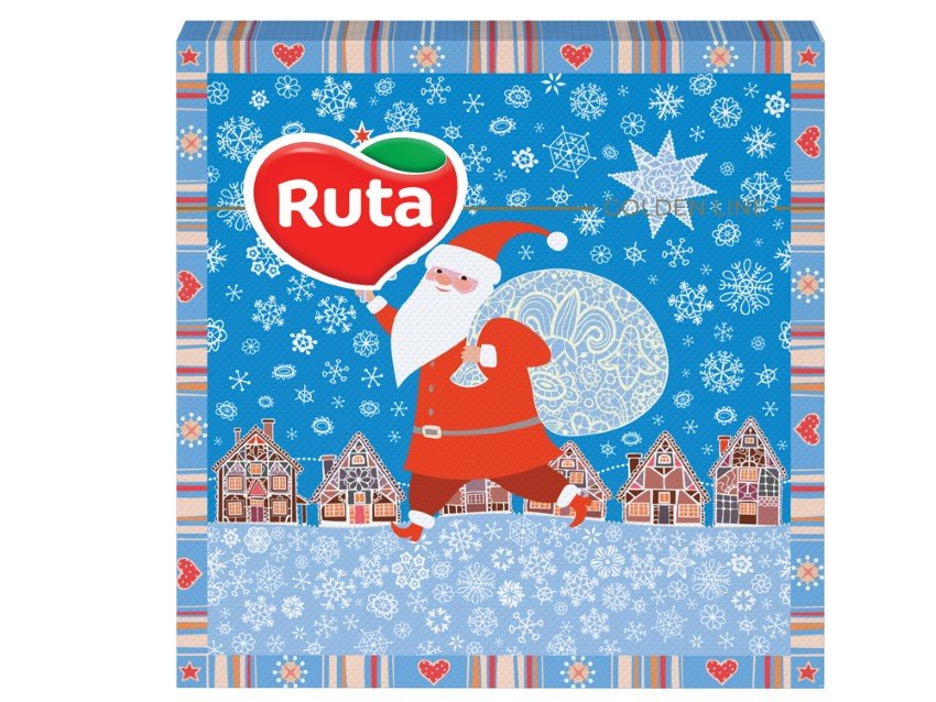 Kalėdinės servetėlės RUTA, 20 vnt., 2 sluoks., senis šaltis, 33 x 33 cm