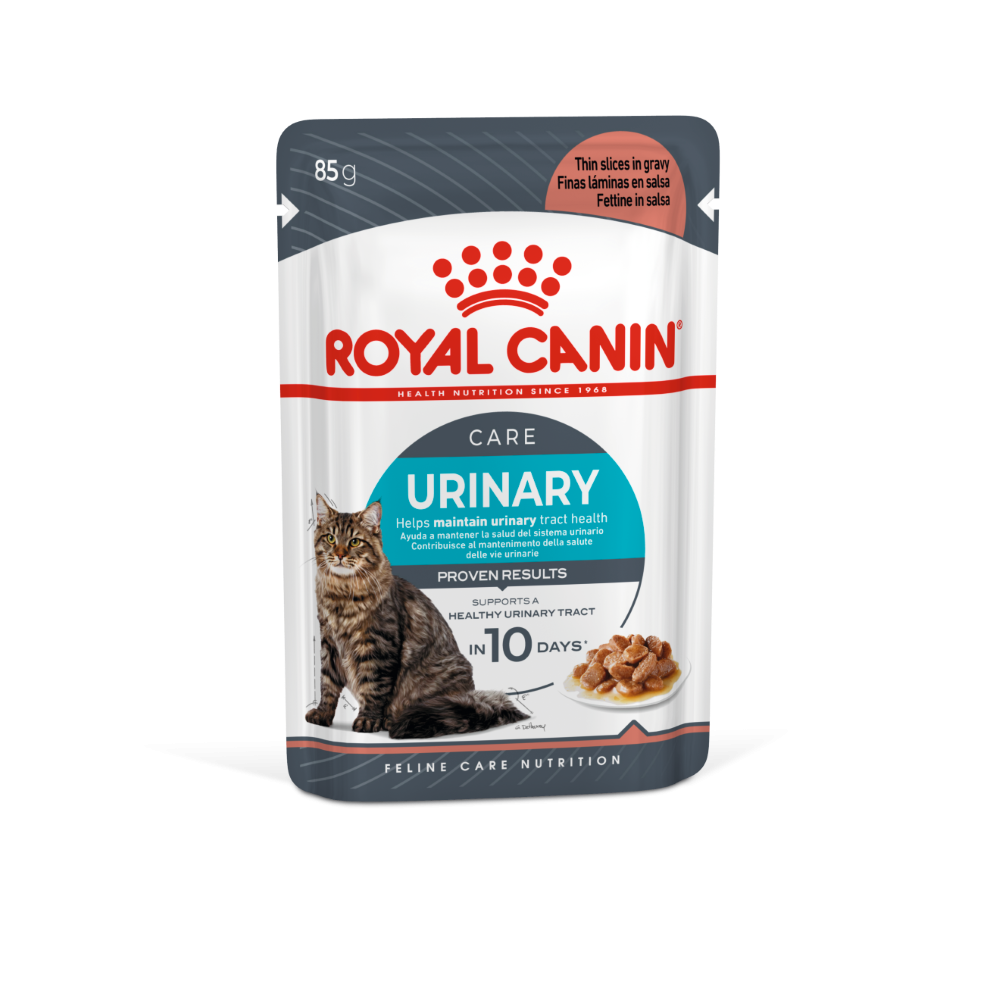 Konservuotas kačių ėdalas ROYAL CANIN, visavertis pašaras suaugusioms katėms (ploni griežinėliai padaže), 12 vnt x 85 g