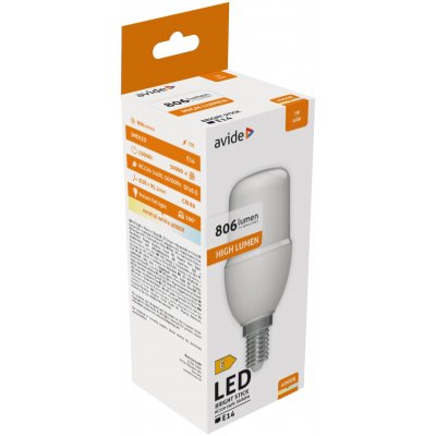LED lempa AVIDE, 7W (=60W), E14 T37 STICK, NW, 4000K, 220-240V, 806 lm, 200°, 15.000 val