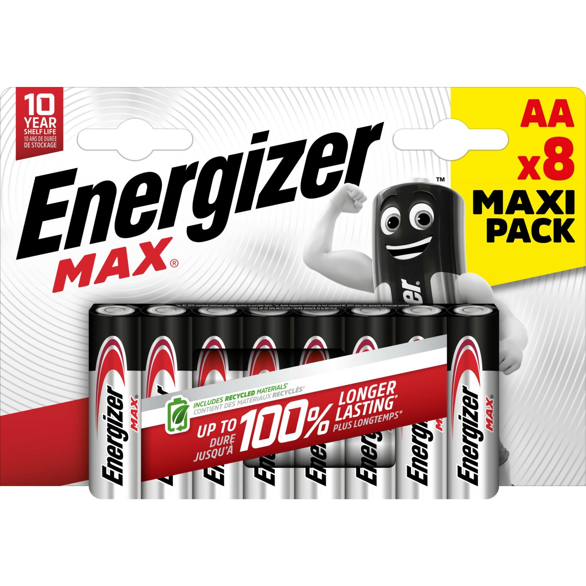 Maitinimo elementai ENERGIZER MAX, 8 vnt., AA LR6, 1,5 V, šarminės