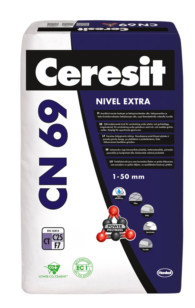 Savaime išsilyginantis mišinys CERESIT CN 69, 1-50 mm, 25 kg