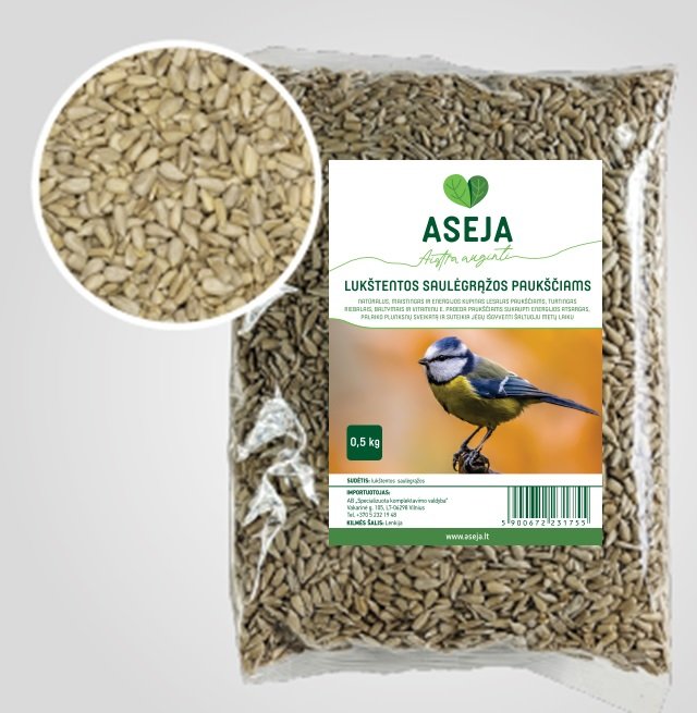 Lukšentos saulėgražos paukščiams ASEJA, 500 g