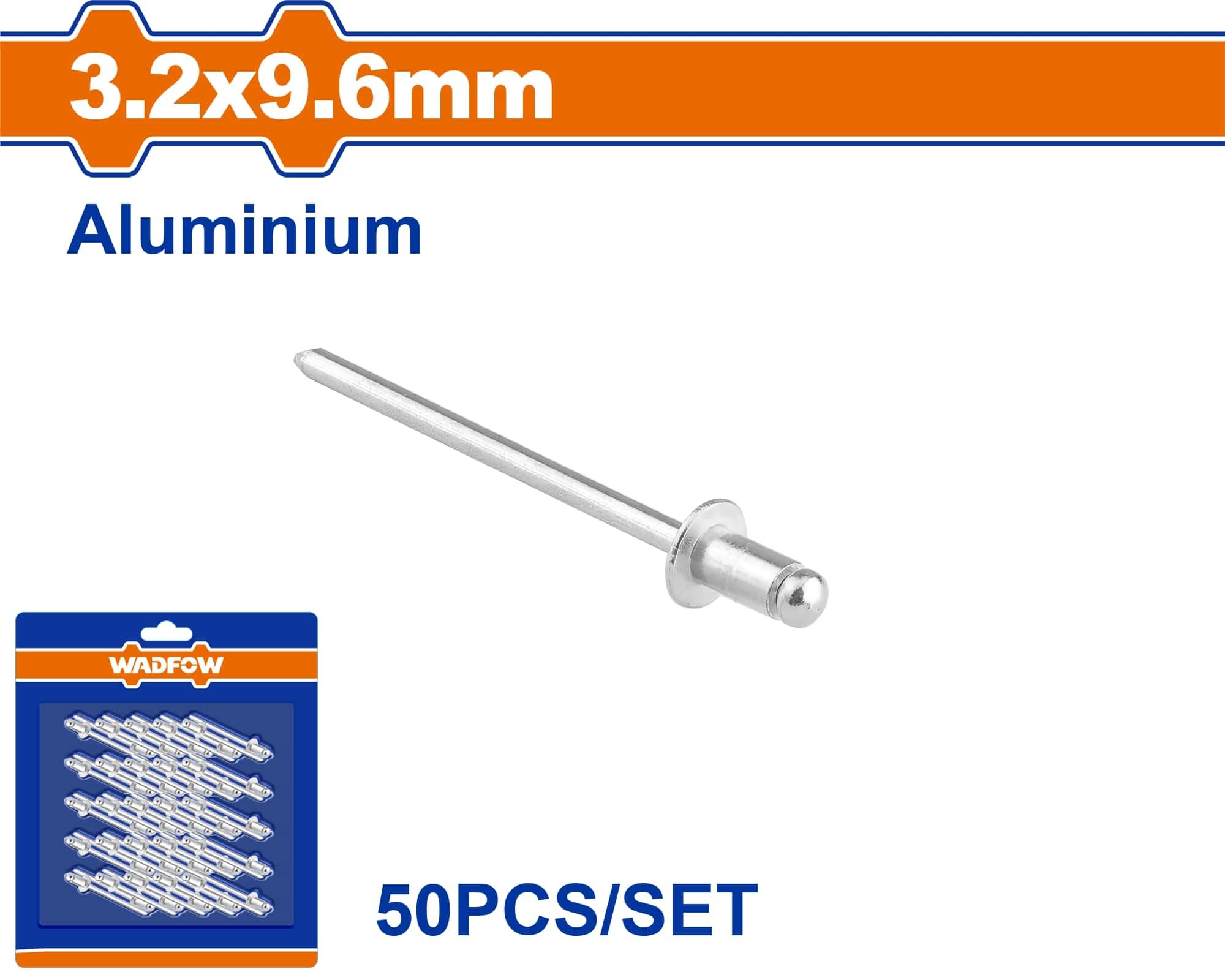 Kniedės WADFOW, 3,2x9,6 mm, 50 vnt. WREZK12