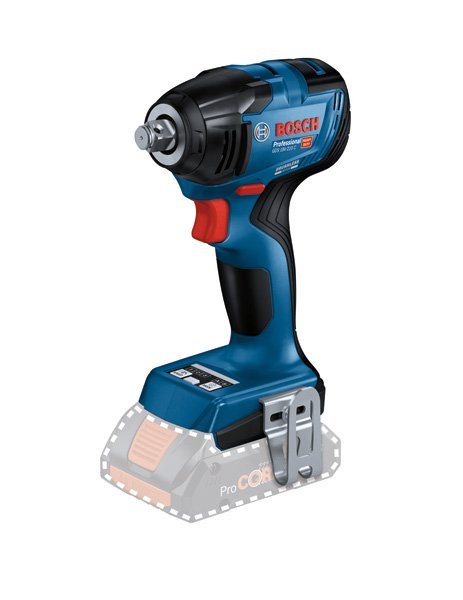 Akumuliatorinis smūginis veržliasukis BOSCH Professional GDS, 18V-210 C SOLO, sukimo momentas 90-160-210 Nm, 1/2" griebtuvas, 06019J0300, be akumuliatoriaus ir kroviklio