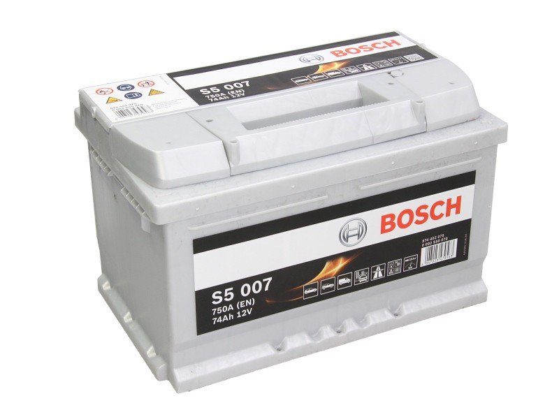 Akumuliatorius BOSCH S5 Silver, 12 V, 74 Ah ,750 A, 278 x 175 x 175 mm,  starterinis, rūgštinis