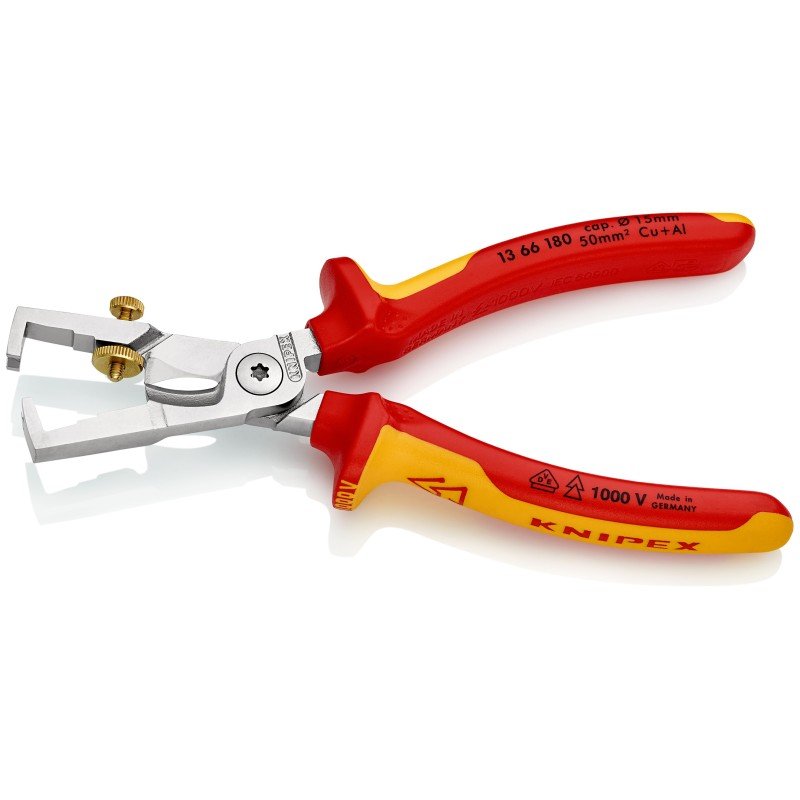 Laidų nuizoliavimo ir kirpimo replės KNIPEX, StriX 180mm