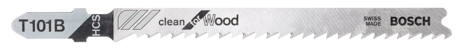 Siaurapjūklio pjūkleliai BOSCH T 101 B Clean for Wood