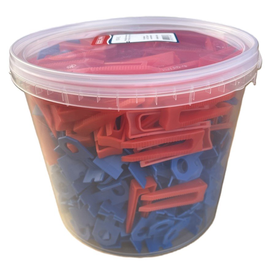 Plytelių išlyginimo sistema EDELMAX, 2 mm, inkarų 300 vnt, pleištų 100 vnt., 7-15 mm plytelėms