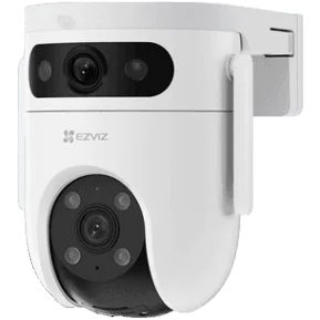 Išmanioji lauko kamera ir kryptinė kamera EZVIZ Cs-H9C, objektyvas 2.8 ir 6.0 mm, raiška 5MP (2304x1296), Wi-Fi, SD lustas, IP65, baltos sp.