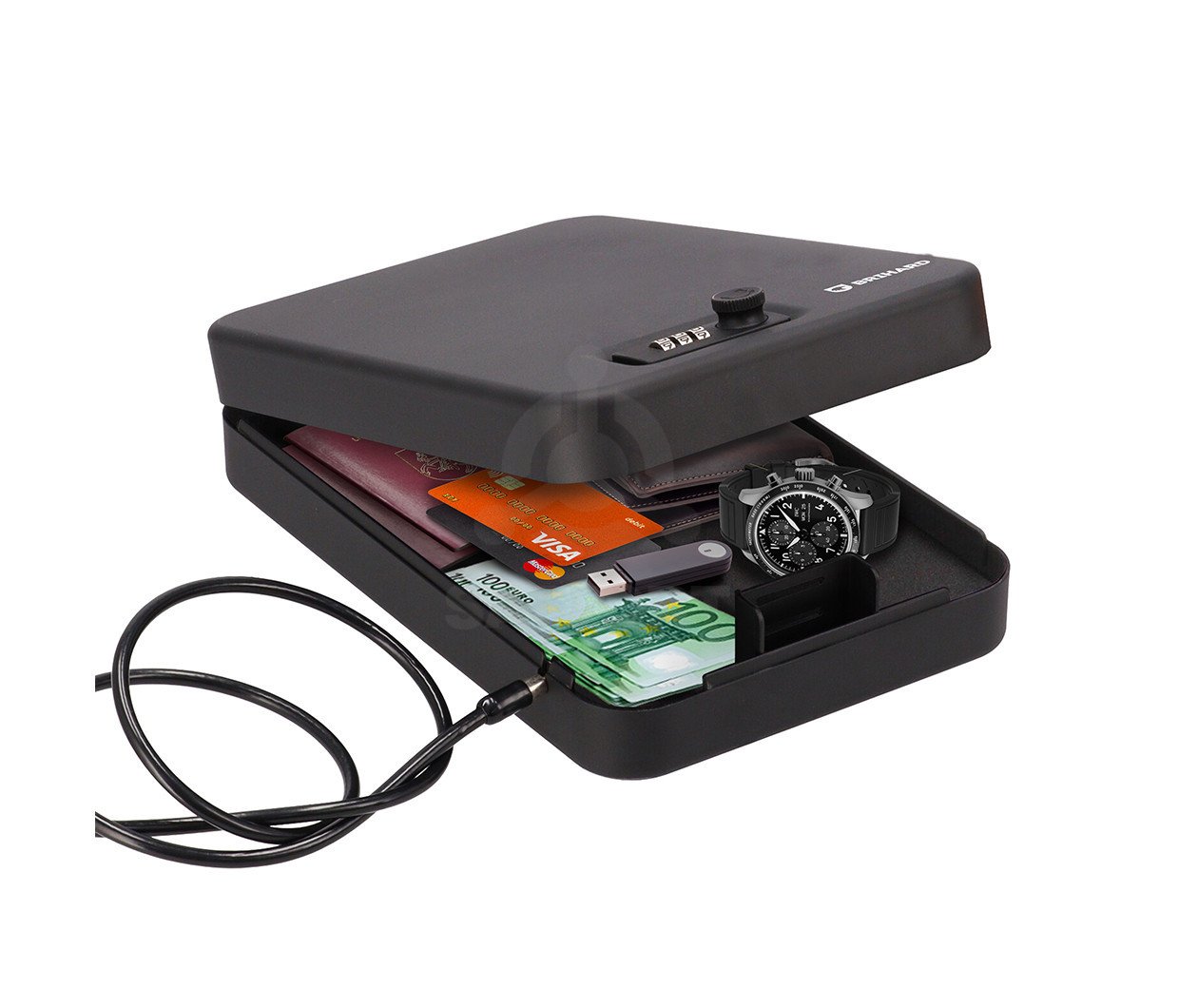 Nešiojama daiktų dėžutė BRIHARD XXL, 52 x 190 x 297, kodinė, 2L