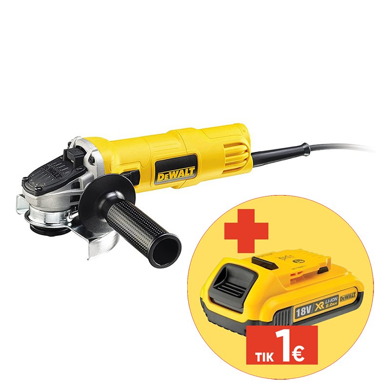 Elektrinis kampinis šlifuoklis DEWALT DWE4057-QS, galia 800 W, 125 mm