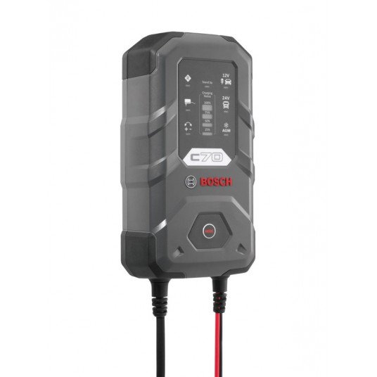 Akumuliatoriaus įkroviklis BOSCH C70, 12/24 V, 5/10 A akumuliatoriams 14-300 Ah/14-120 Ah