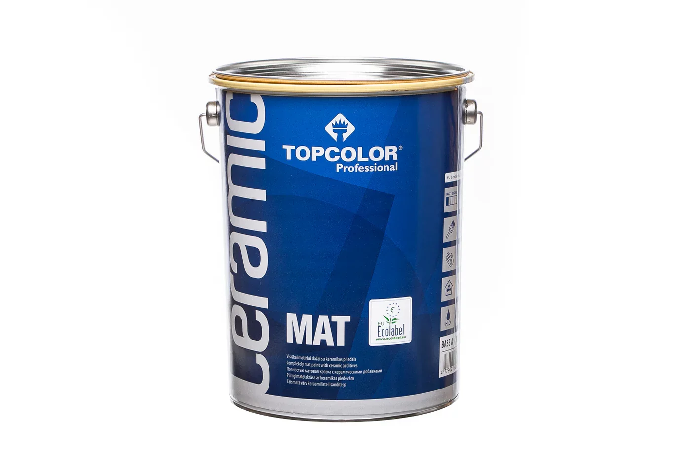 Vandeniniai vidaus dažai TOPCOLOR Ceramic Mat, 5 l, balti, matiniai, sienoms