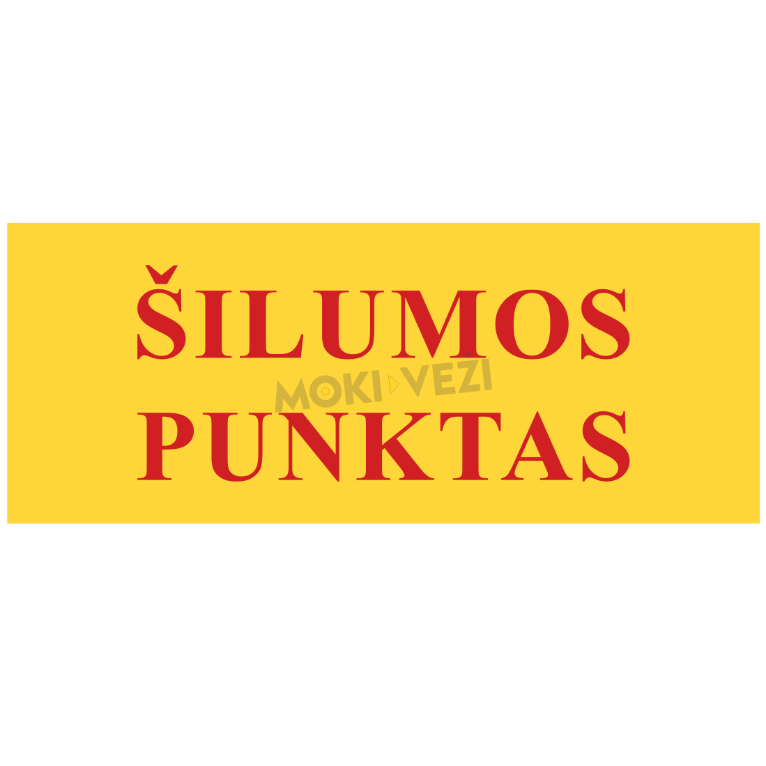 Informacinis ženklas, šilumos punktas, 100 x 300 mm, lipdukas