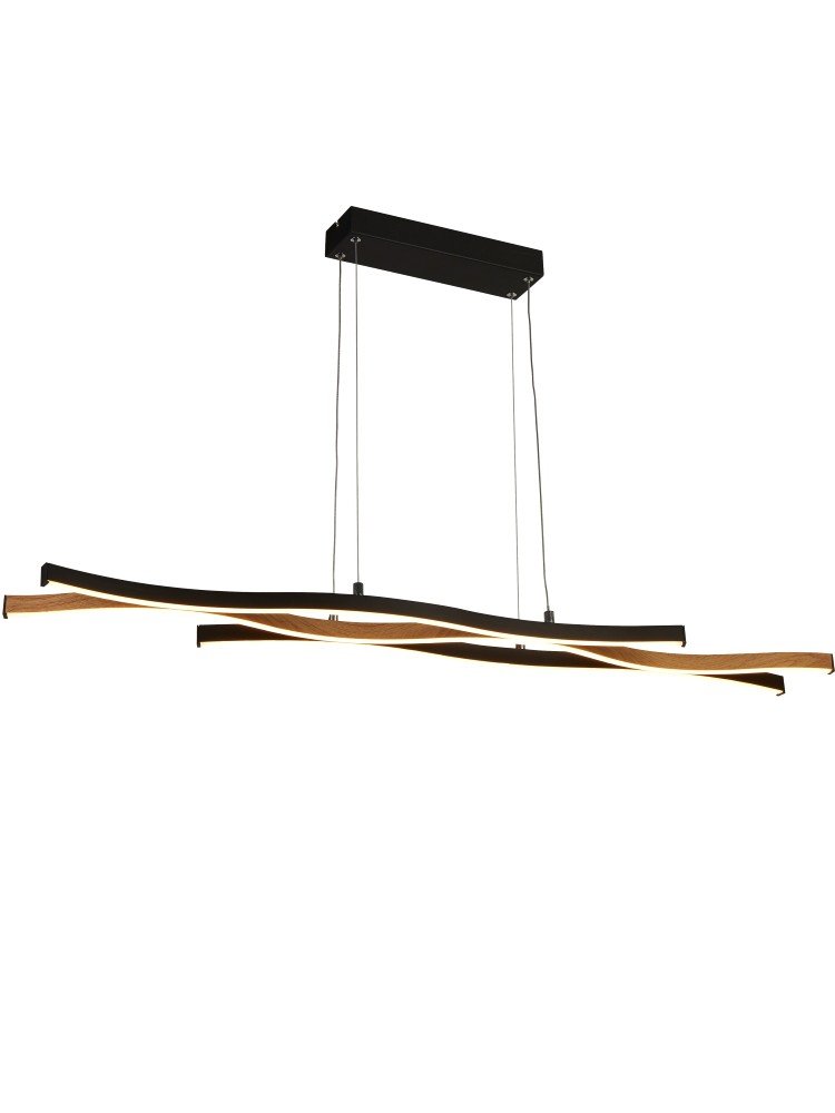 Pakabinamas LED šviestuvas SEARCHLIGHT Bloom, 38W, 230V, 2300-4000K, 4808lm, dimeriuojamas, 1080 x 150 x 40 mm, maksimalus aukštis 1500 mm, 32104-1BK