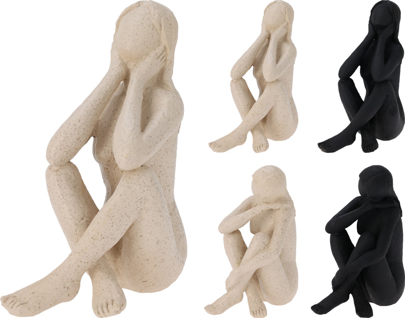 Sodo dekoracija Moteris, svajojanti, 2 skirtingų sp. ir dizainų, 14 x 5 x 21 cm.