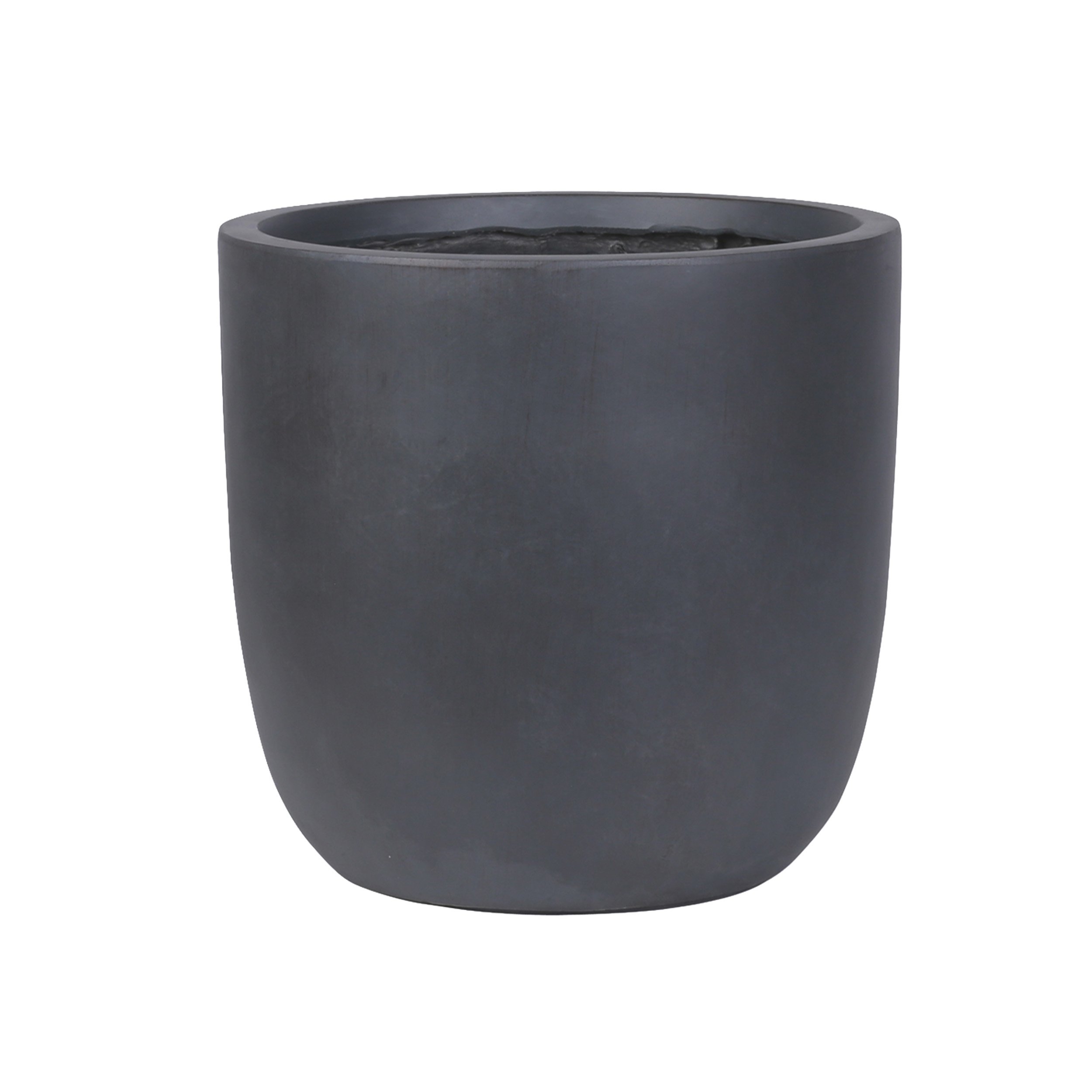 Keraminis lauko vazonas Ombra IV, tamsiai pilkos sp., 65 x 65 x 63 cm.