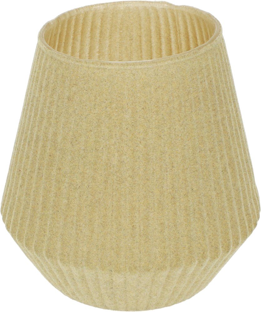 Žvakidė, arbatinei žvakutei, stiklas, smėlinės sp, aukštis 14 cm