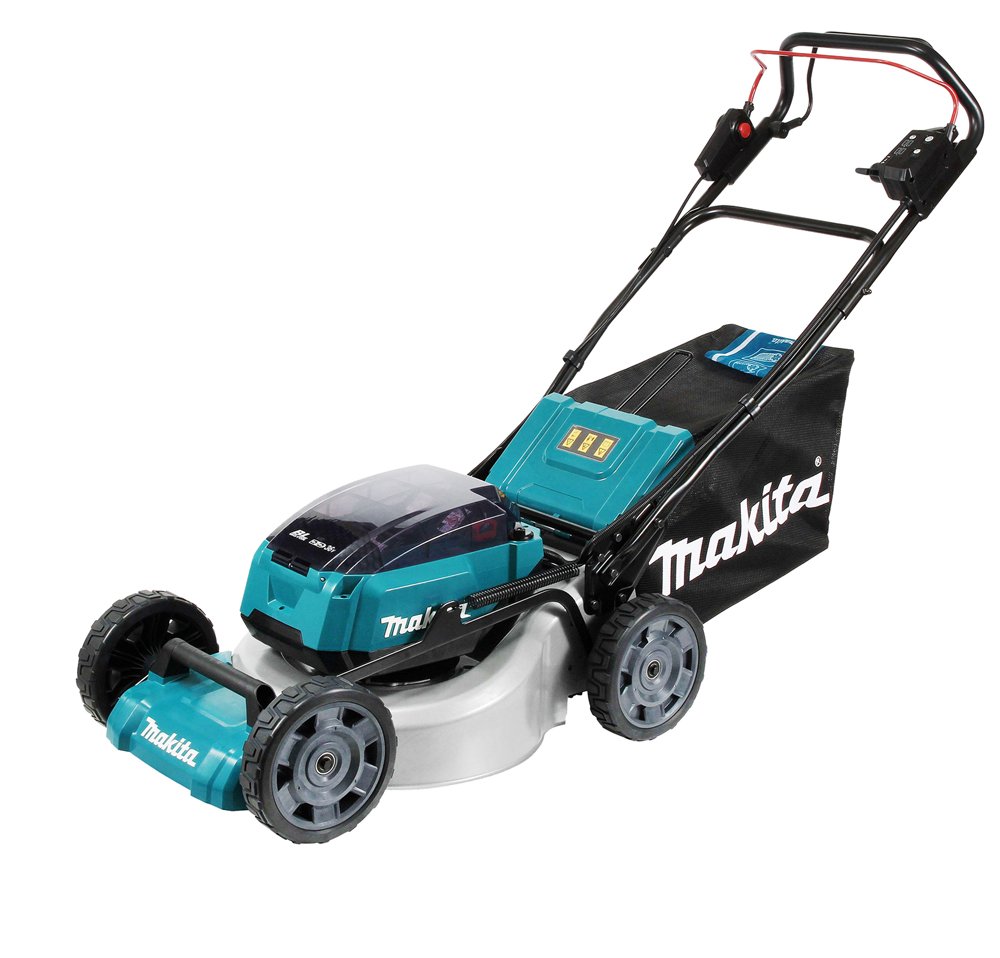 Akumuliatorinė savaeigė vejapjovė MAKITA DLM462Z, 2 x 18 V, 46 cm, 60 l krepšys, metalinis korpusas, be akumuliatoriaus ir pakrovėjo