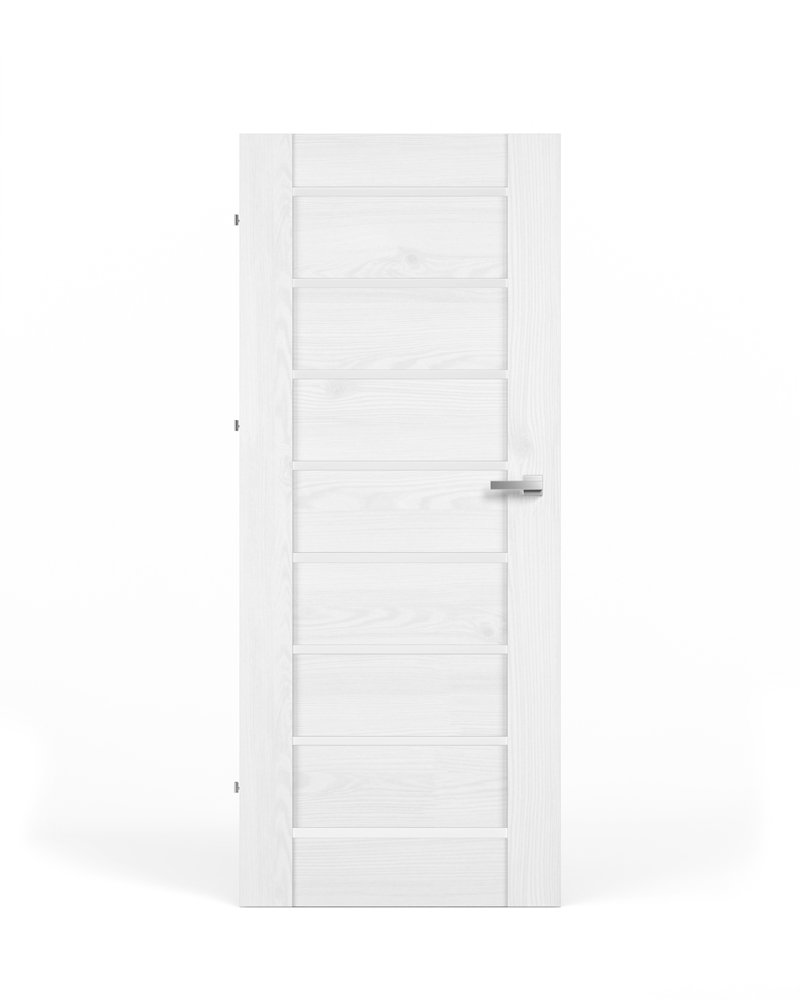 Laminuotos vidaus durys su užlaida VIVENTO PL-02, kairinės, spl. Sibiu White, 2030x844x40 mm