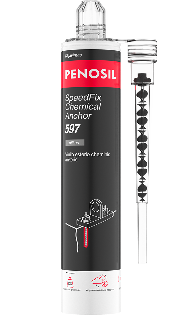 Klijai PENOSIL Speedfix Chemical Anchor 597, pilkas, 300 ml