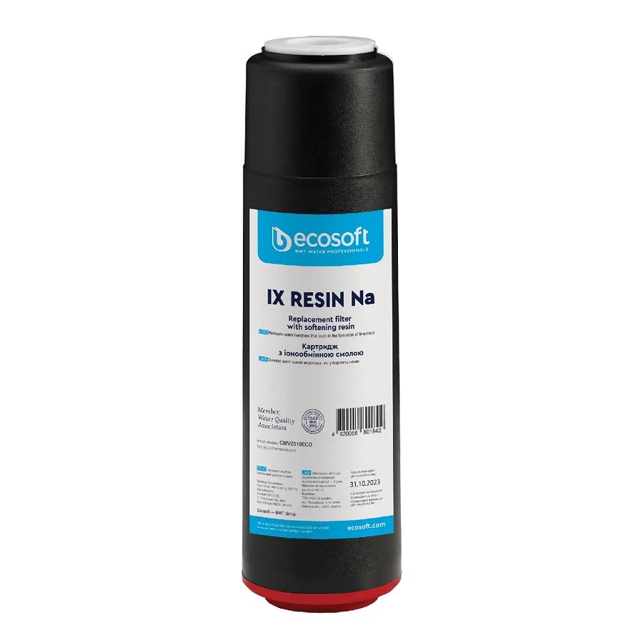 Vandens filtro kasetė ECOSOFT IX, 10", su jonų mainų derva 