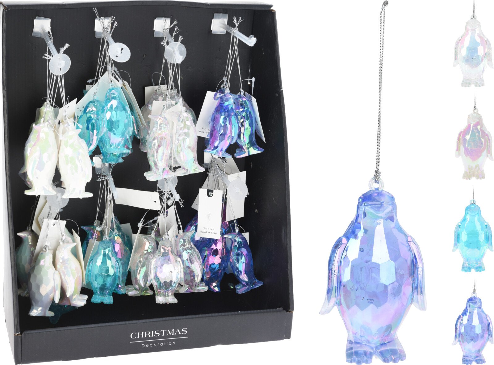 Eglutės žaisliukas Pingvinas, 4 skirtingos spalvos, 5 x 4 x 8 cm