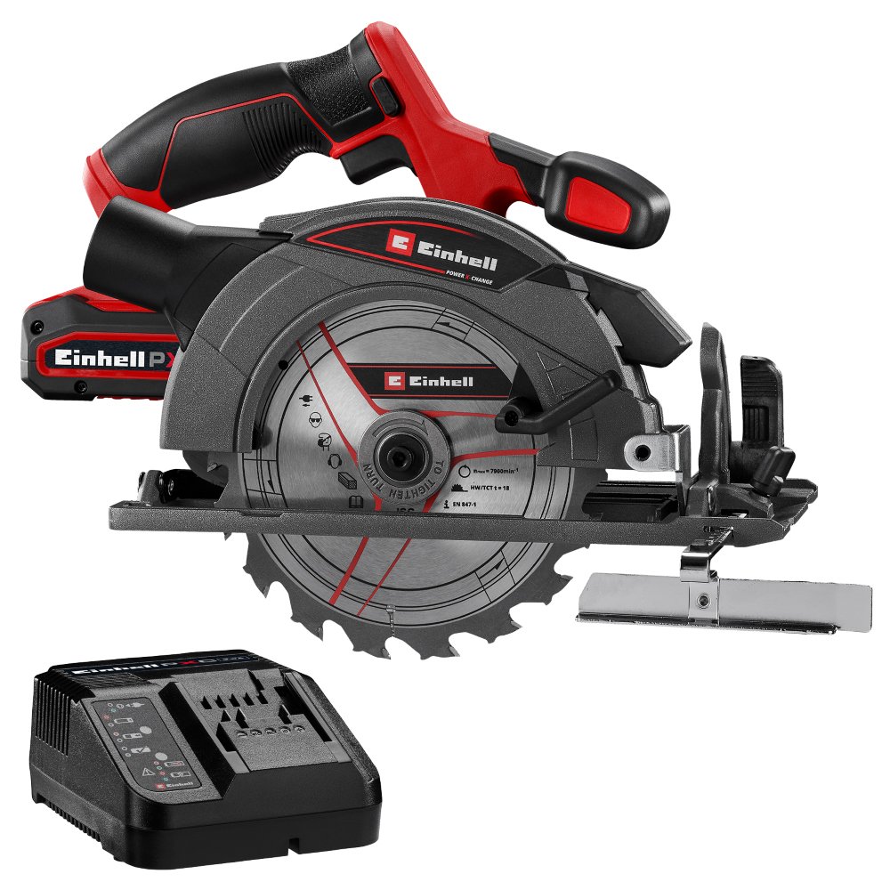 Akumuliatorinis diskinis pjūklas EINHELL, TE-CS 18/165-1, 1 × 3,0 Ah