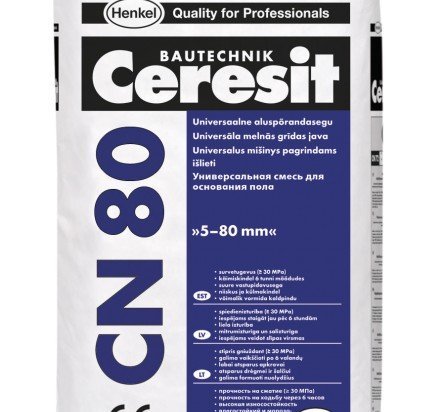 Išlyginamasis mišinys CERESIT CN80, 5-80 mm, 25 kg