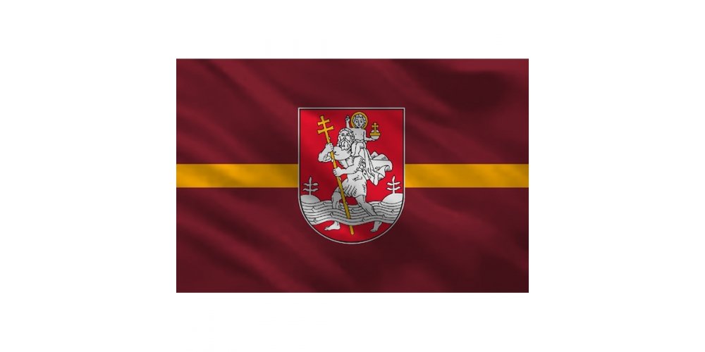 Vilniaus miesto vėliava, 100 x 170 cm, vėliavos kotui